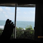 Desde la ventana de la cabaña en Punta del Diablo, Uruguay