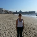 Camiando por la playa de Montevideo