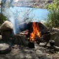 Asado en el Cañón del Atuel